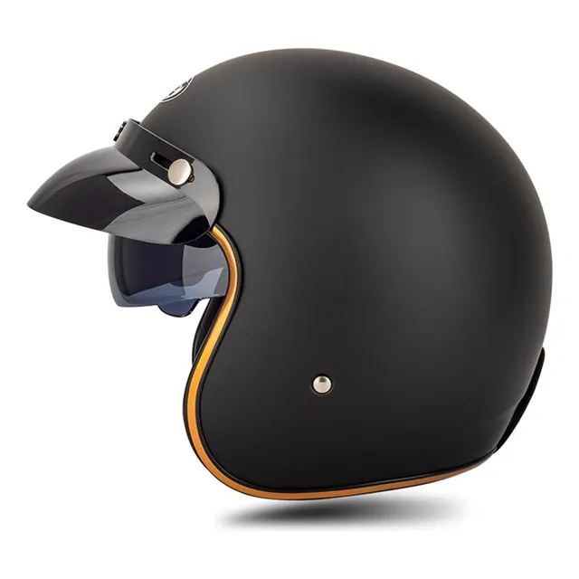 Casco Moto Clasico Certificado Kre Mate Cafe Racer Custom