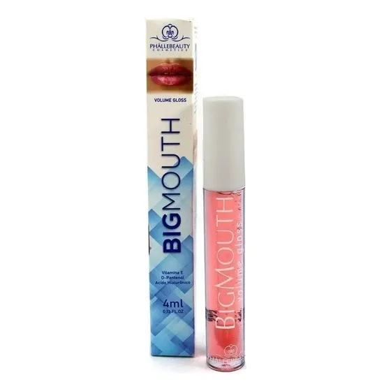 Gloss Labial Big Mouth Phállebeauty Incolor 4ml Acabamento Brilhante Cor Rosa