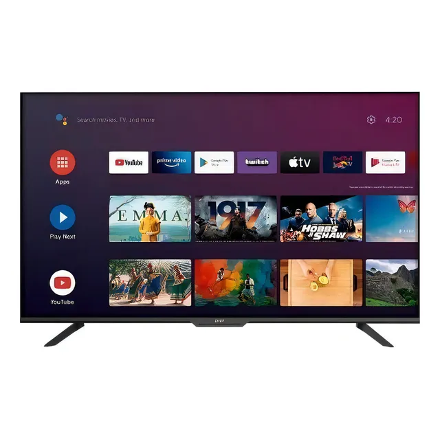 Pantalla Smart Tv Ghia 55 Pulgadas Led Hd Android Tv Certificada Google Assistant Control De Voz 4k 60hz Negro Modelo G55atv22