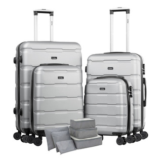 Maletas De Viaje Set 4 Rigidas Rueda 360 Con Bolsas De Viaje Maletas De Viaje Set 4 Rigidas Rueda 360 Con Bolsas De Viaje