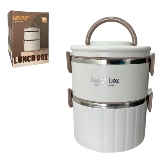 Lonchera Vianda Térmica Luchbox Doble 1.8 L Cilíndrica