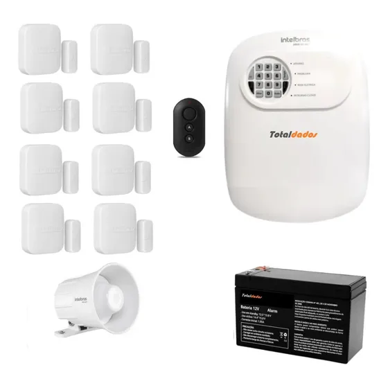 Kit Alarme Residencial Intelbras 24 Net App Facil Instalação