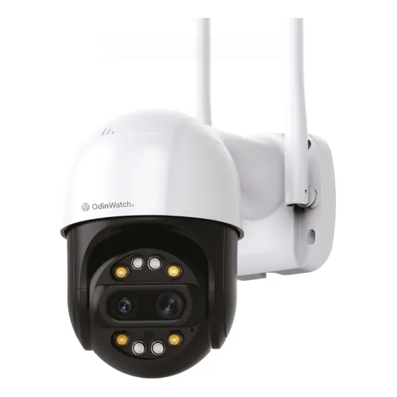 Cámara Seguridad Odin Watch A - D4 2k 4mp Dual Lens Exterior Color Blanco