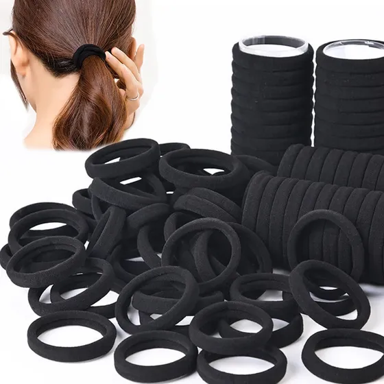 Kit 100 Elástico Xuxinha De Cabelo Sem Metal Macio 