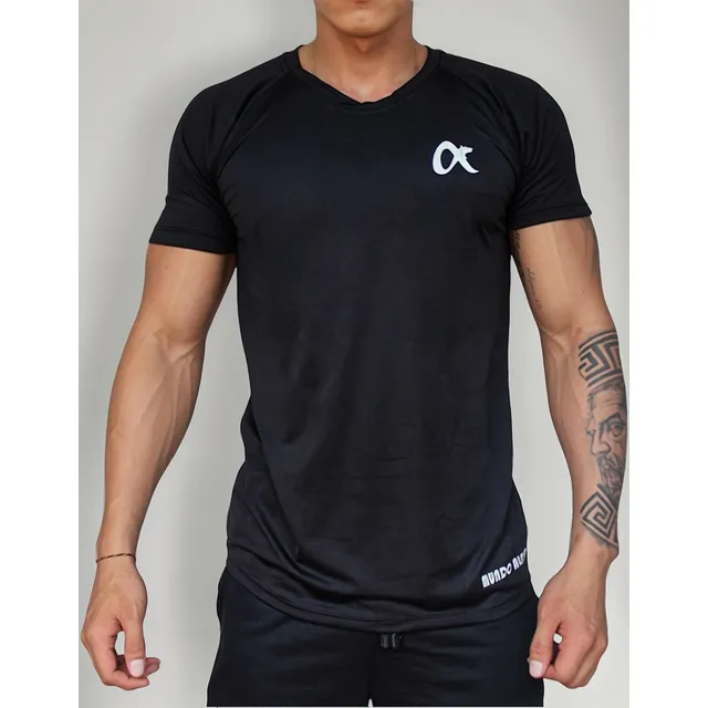 Camiseta Manga Rangla Corta En Microfibra De Hombre Gym 