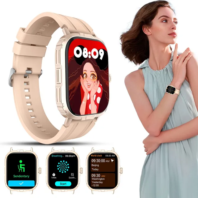 Inteligente Llamada Y Smartwatch 2.1'' Mujer Hombres Reloj