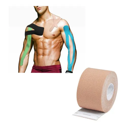 Vendaje Kinésio Tape Para Soporte Muscular, Dolor, Color De Piel Académico