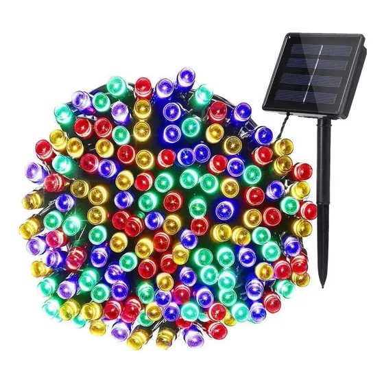 Luces de navidad y decorativas Led Luz Solar navidad 10m de largo 220V - multicolor con cable negro