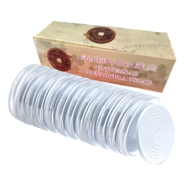 Capsulas De Monedas Acrílicas 45mm Con Almohadilla 20 U