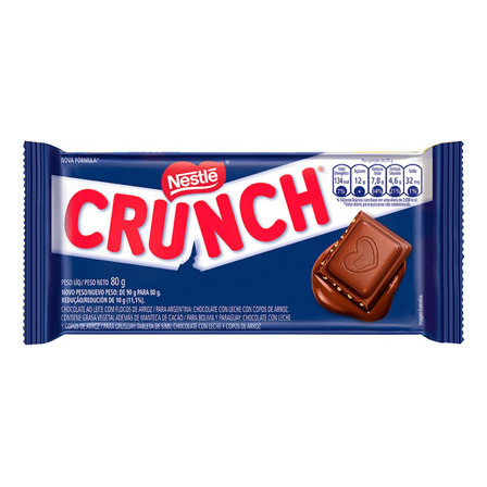 Nestle Crunch Chocolate Ao Leite Com Flocos De Arroz Tablete 80g Nestle Crunch Chocolate Ao Leite Com Flocos De Arroz Tablete 80g