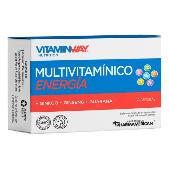 Vitamin Way Multivitamínico Energia Ginkgo Suplemento X30