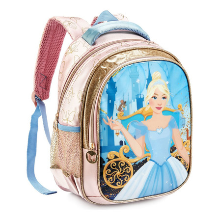 Mochila Costas Escolar Feminina Grande Princesa Cinderela Co Mochila Costas Escolar Feminina Grande Princesa Cinderela Co