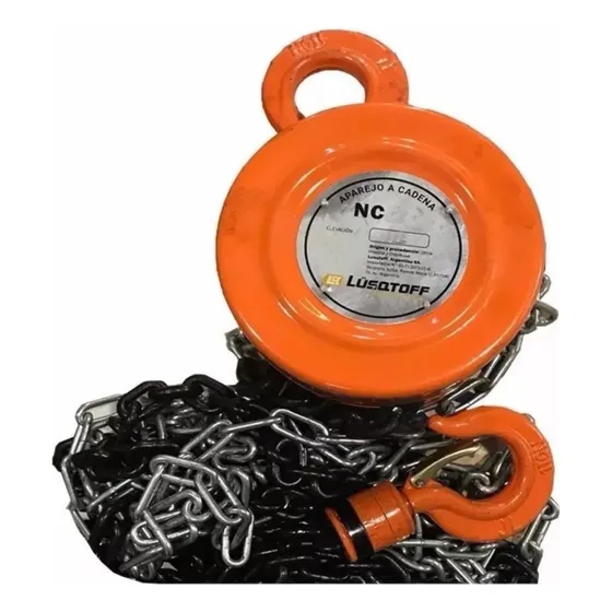 Aparejo Manual A Cadena Gancho 2 Tn Elevacion 3 Mts Scd