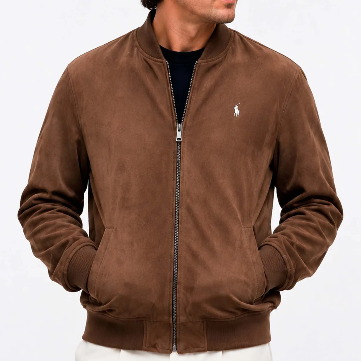 Jaqueta Ralph Lauren Blusa Slim Masculina Suede Inverno