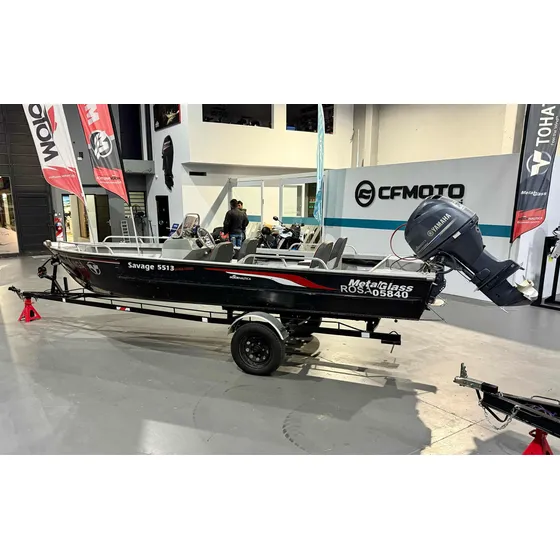 Lancha Aluminio Metalglass Savage Yamaha 60hp 4t Y Trailer !