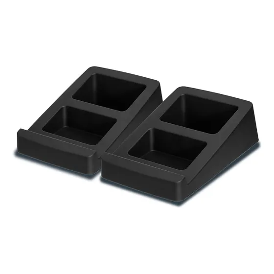 Bases Para Bocinas De Escritorio Acteck Vault Acoustic Bb400 Color Negro