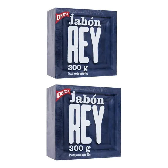 Jabon Rey Dersa Colombiano 300 Gr Azul Col8
