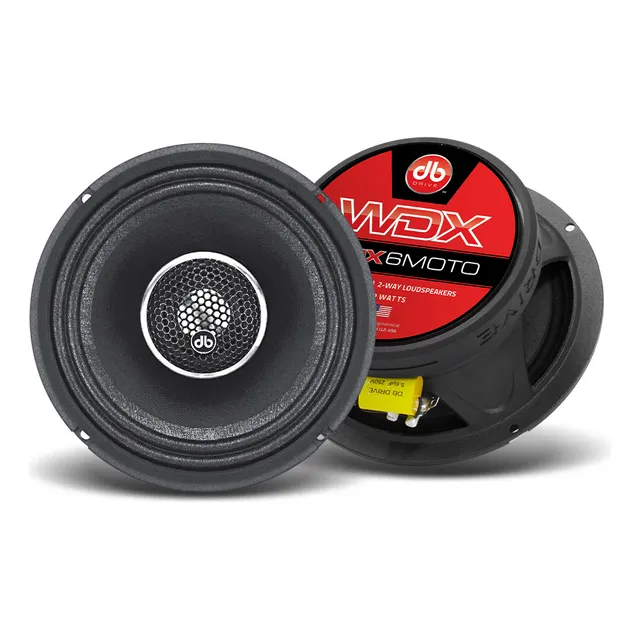 Par de Bocinas Coaxiales Marinas DB Drive WDX6MOTO WDX Series 6.5 Pulgadas 350 Watts Máximo 150 Watts RMS 2 Vías 4 Ohms Color Negro