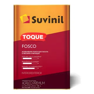 Tinta AcrĂlica Toque Fosco 18 L Suvinil Cor Branco Tinta AcrĂlica Toque Fosco 18 L Suvinil Cor Branco
