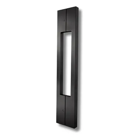 Puxador Porta Madeira Inox Tipo U 60cm Pivotante 50x20mm Preto