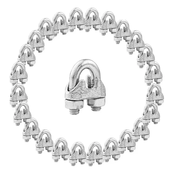 Prensa Crosby Abrazadera Candado Para Piola 1/8'' 3mm 25 Uds