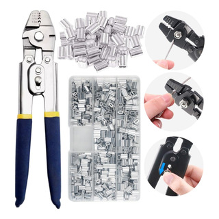 Kit Herramienta Crimpado Cuerda Alambre Hasta 2.2mm 150pzs Kit Herramienta Crimpado Cuerda Alambre Hasta 2.2mm 150pzs