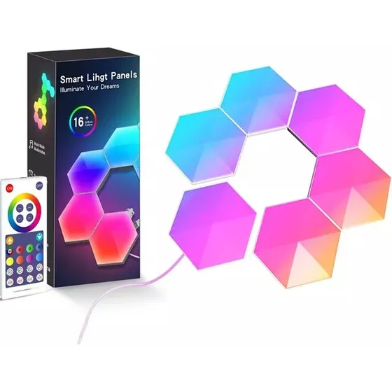 Luz Gamer Hexagonal Control App Cintas Led ( No Usa Pilas )