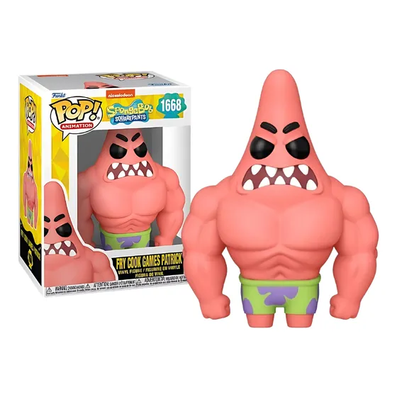 Funko Pop! Bob Esponja Patrick Musculoso Fry Cook Games 1668