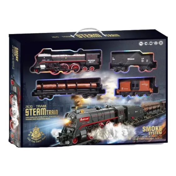 Tren De Carga A Bateria Con Luz Y Efecto Humo Usb 2670