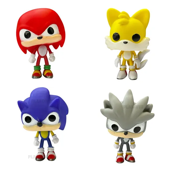 Coleccion 4 Funko Pop Sonic Knuckles Miles Figuras