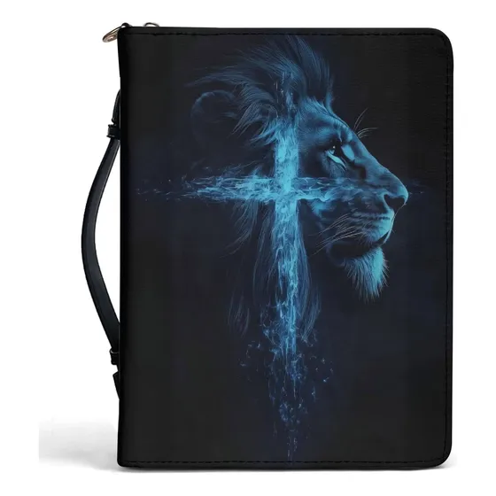 Cubierta De La Biblia Con Forma De Cruz De León En Forma De