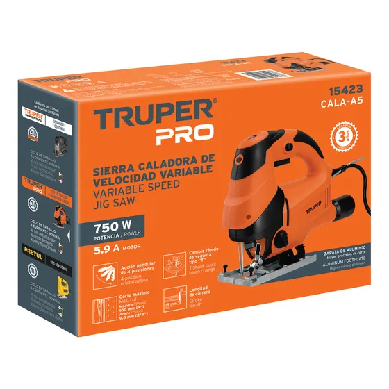 Sierra caladora profesional Truper CALA-A5 750W 110V