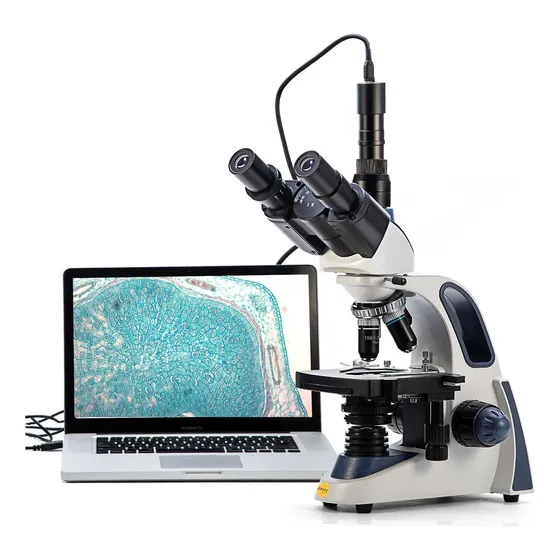 Microscopio Trinocular Camara 1.3mp Swift Sw380t 40x-2500x 