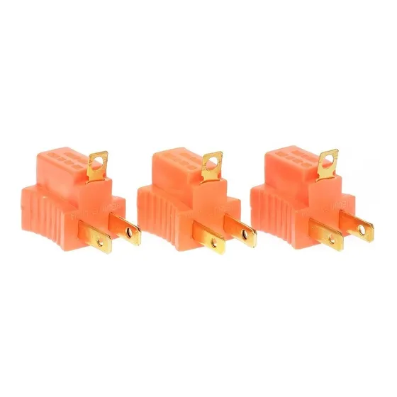De 3 Adaptadores De Clavija, Color Naranja Igoto 3am13