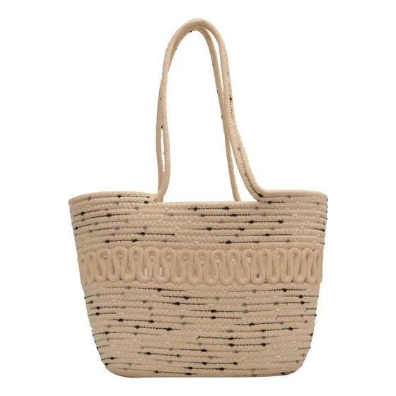 Li Bolsa De Playa Tejida Con Diseño Hueco De Verano De Gran