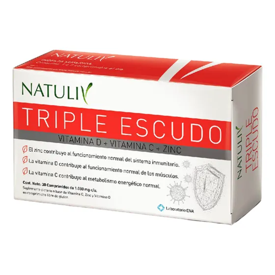 Triple Inmunidad Natuliv Vit. C + Zinc + Vit. D + Defensas