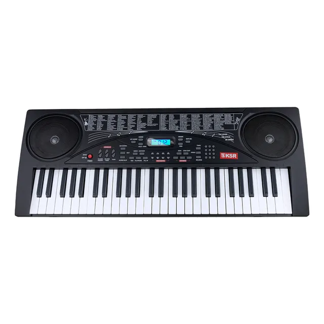 Teclado Musical De 54 Teclas Y Micrófono Kaiser Mtc-5480 Color Negro