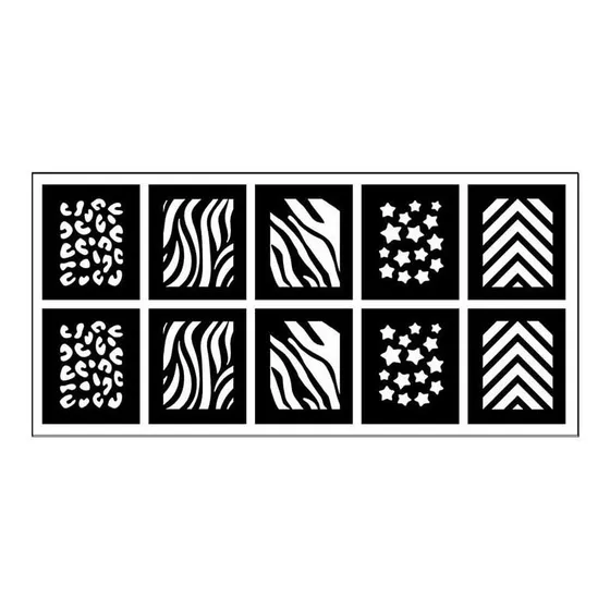 Stencil Sortido Airbrush - Texturas N11 - 20 Unid