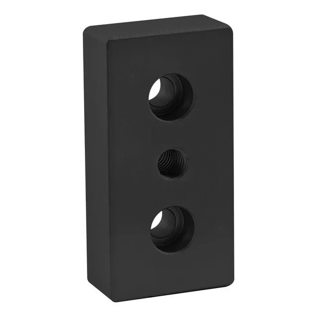 Serie Placa Base Grifo Centro Anodizado Negro