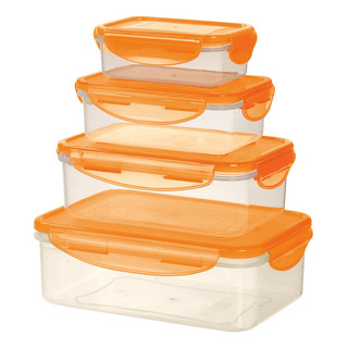 Set De 4 Pzas Contenedores Herméticos Para Alimentos Mb0405 Set De 4 Pzas Contenedores Herméticos Para Alimentos Mb0405