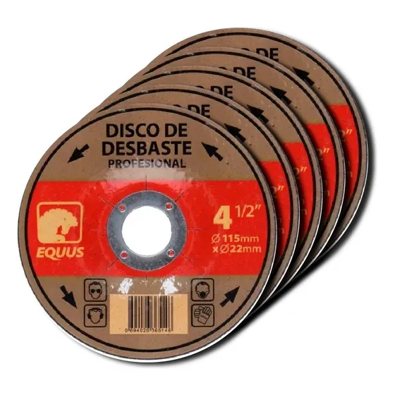 Discos De Desbaste Equus 4 1/2´´ / 115 Mm - Pack 5 Unidades
