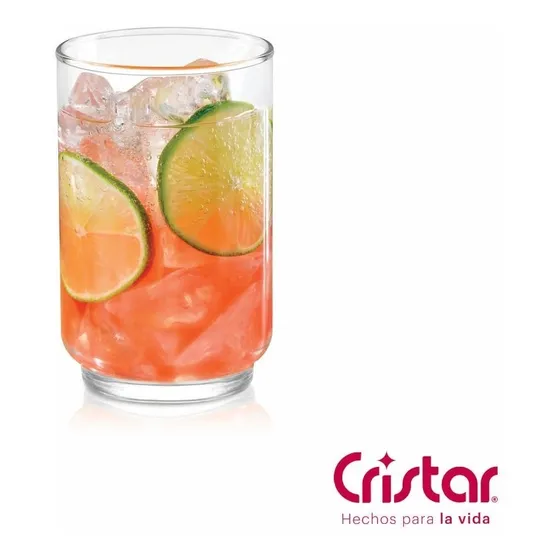 Caja De Vasos Alegro Bebidas Aniversario Cristar