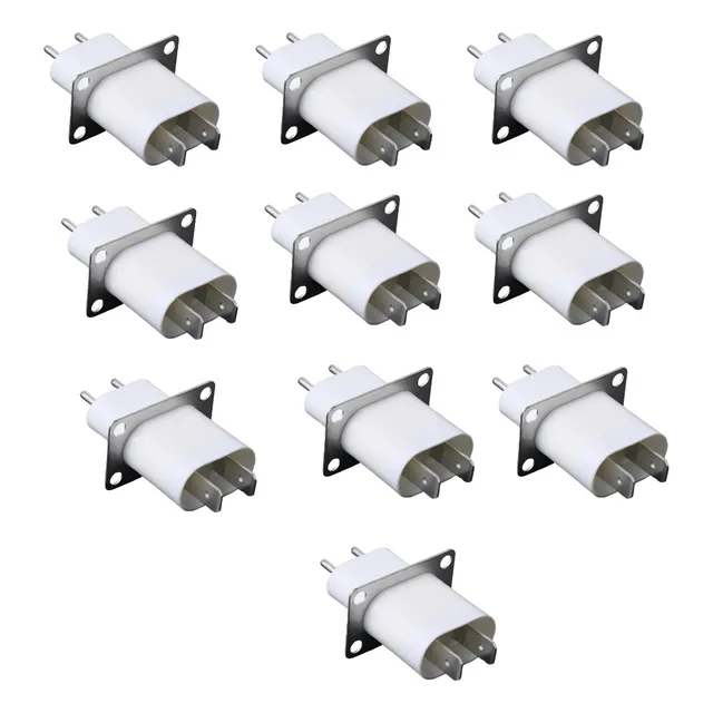 Kit Com 10 Unidades - Conector Para Magnetron Filamento 