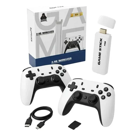 Adaptador Videogame Game Stick M15 Hdmi Retrô 2 Controles Branco 127/220v