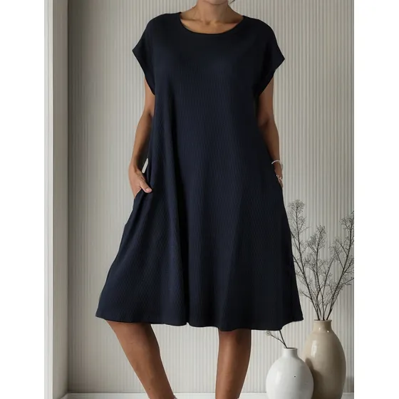 Vestido Manga Caída Trapecio Morley Guayacan