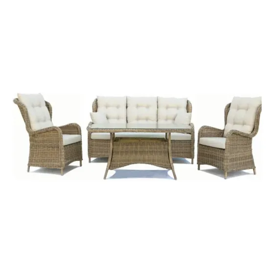 Recibo Elegante Exterior Jardín Terraza Rattan Sintético