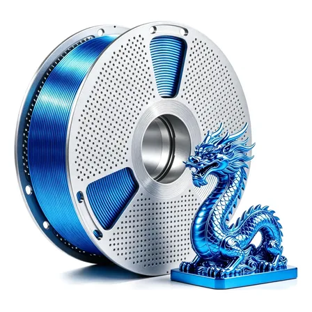 Filamento 3d Yameite Pla+silk Colorido 1kg Multicolor Azul