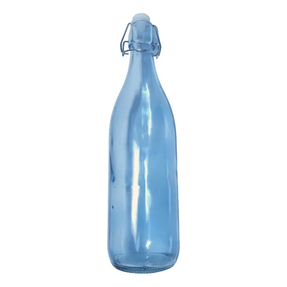 Botella De Vidrio Con Tapa Hermetica Frasco Envase 1 Lt