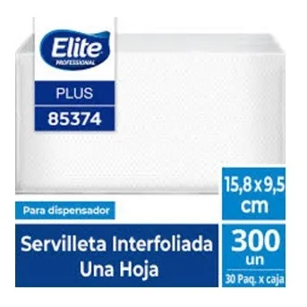 Servilleta  Elite Interfoliada  300 Hojas