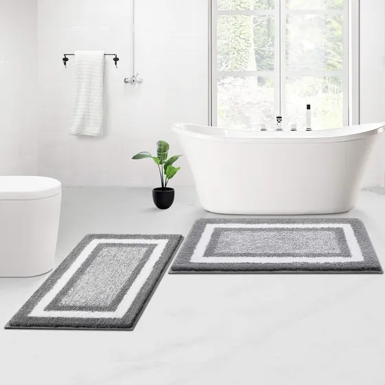 Alfombra Baño 2 Antideslizante Microfibra Ultra Suave